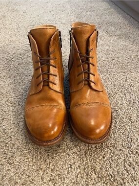 Bed Stu Women's Cognac Leather Chukka Boots